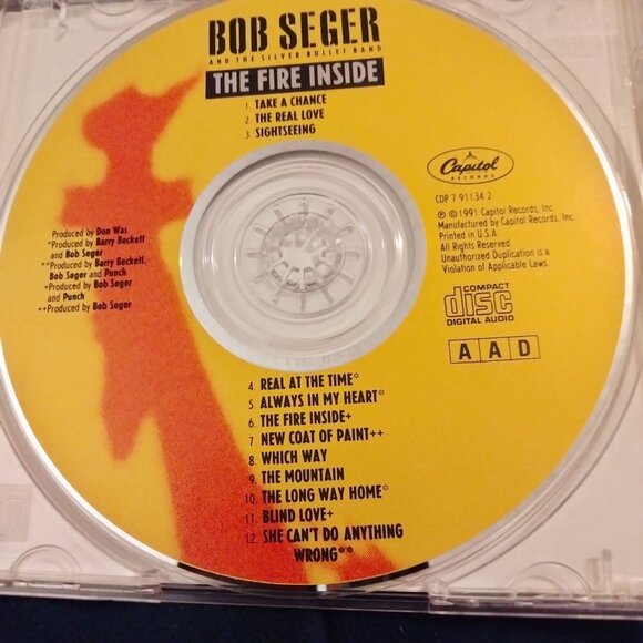 Bob Seger The Silver Bullet Band The Fire Inside CD Album - Picture 3 of 5